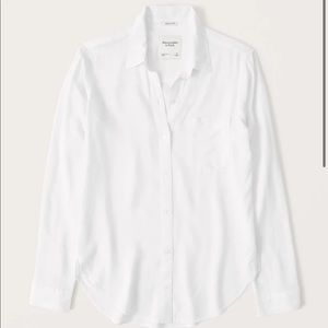 NWT Abercrombie Drapey Boyfriend Button-Up Shirt